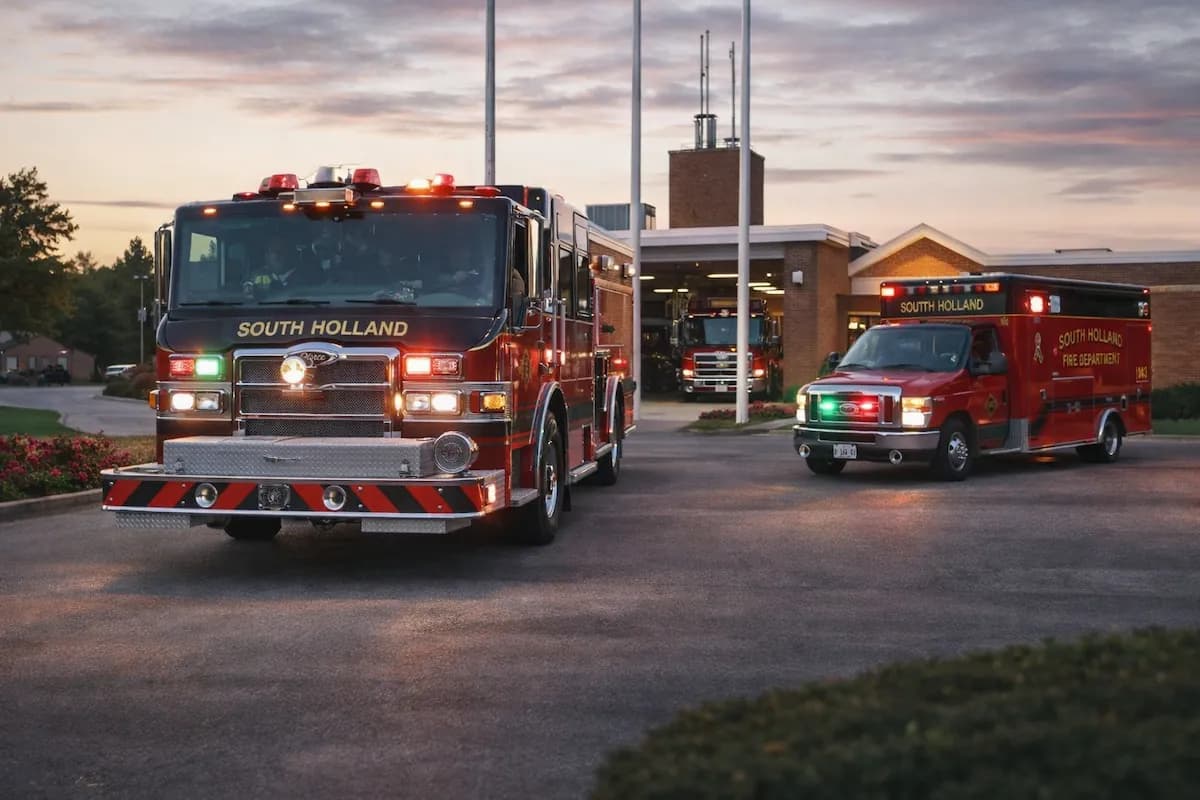 Village of south holland fire department with 